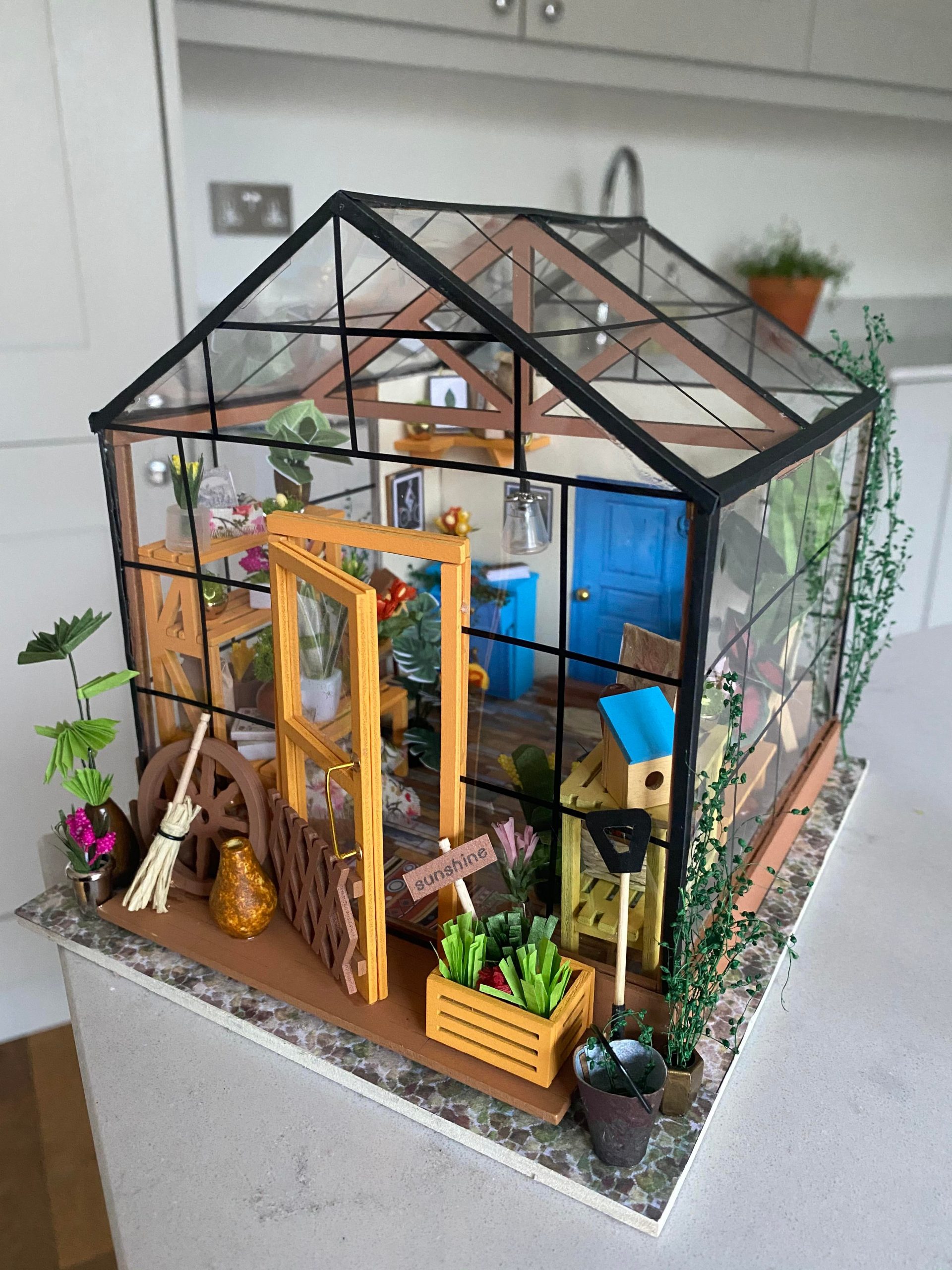 I just finished my first miniature greenhouse kit.
