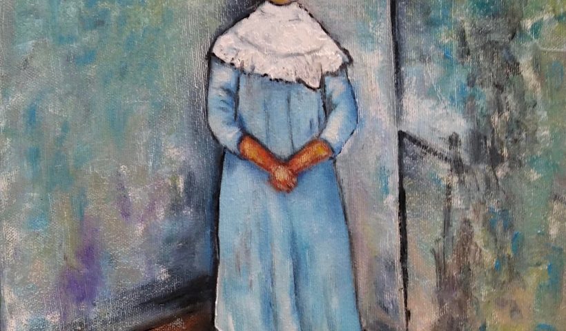 3xyu03div0w51 820x480 - Amedeo Modigliani “Little girl in blue”, an original oil painting copy by my mom - hobbies, crafts