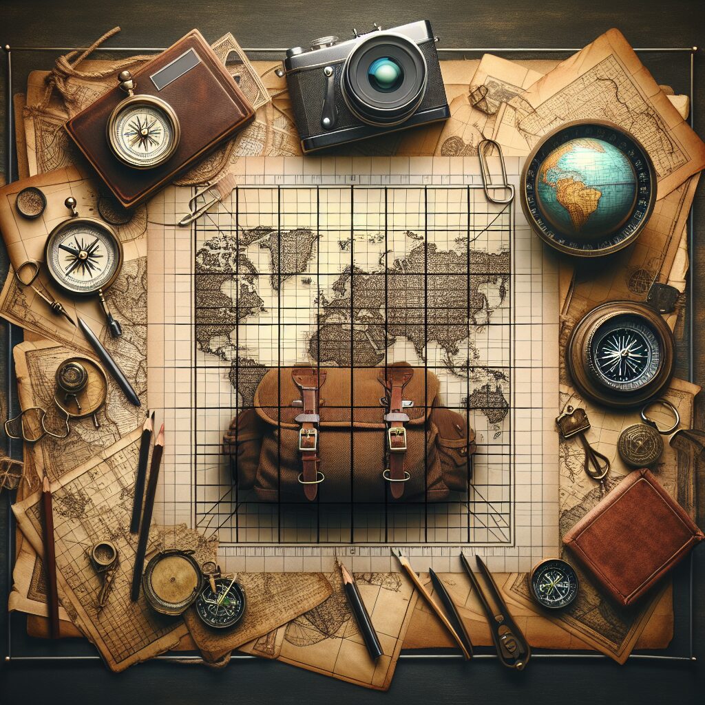 Off-center travel subject framed by repeating lines and detailed elements, illustrating intentional composition.