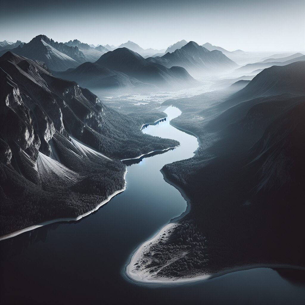 Landscape composition with a sharply focused foreground object establishing depth and scale.