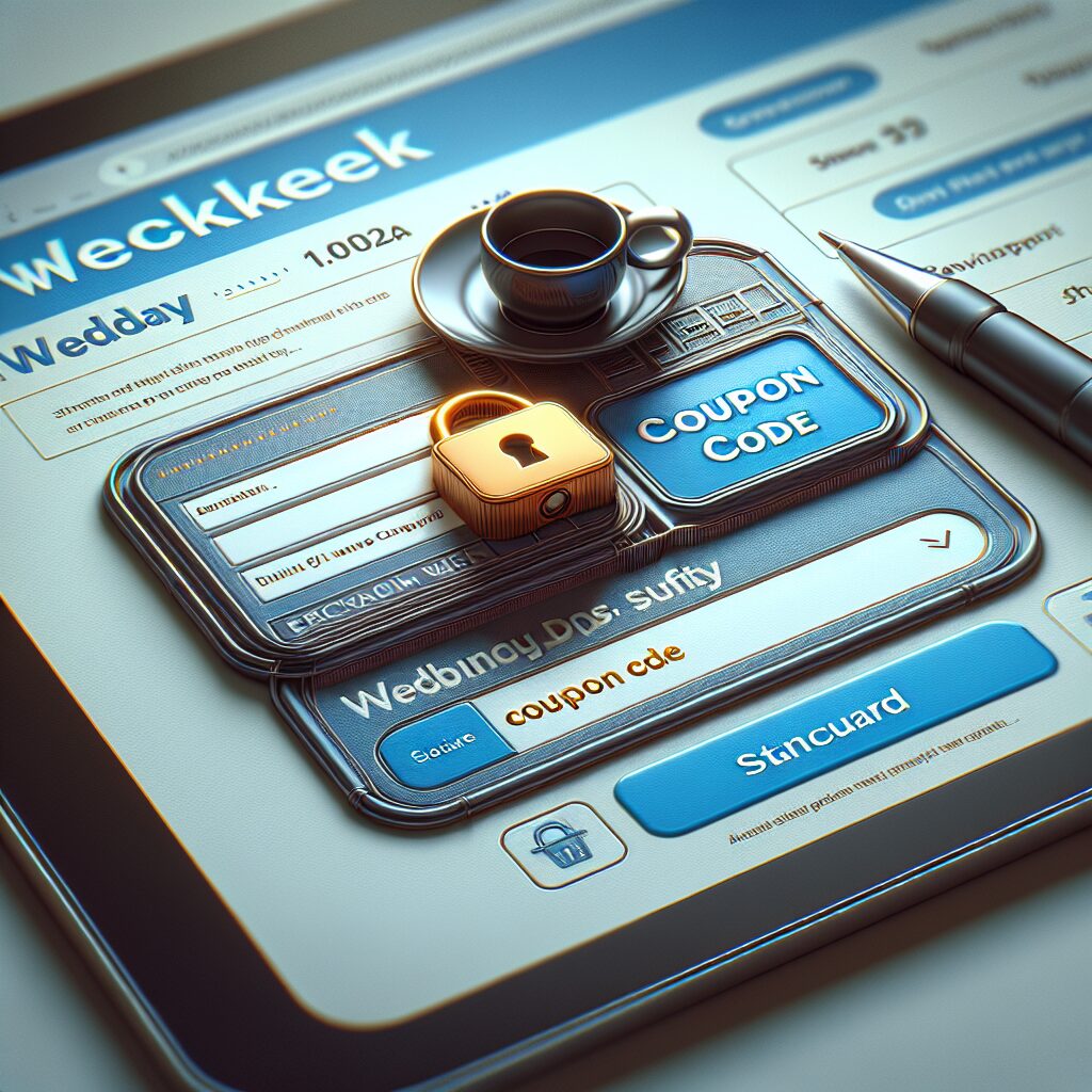 Midweek Online Checkout with Coupon Code Entry and HTTPS Padlock Indicator Midweek online checkout page displaying a coupon code entry field and an HTTPS padlock security indicator.