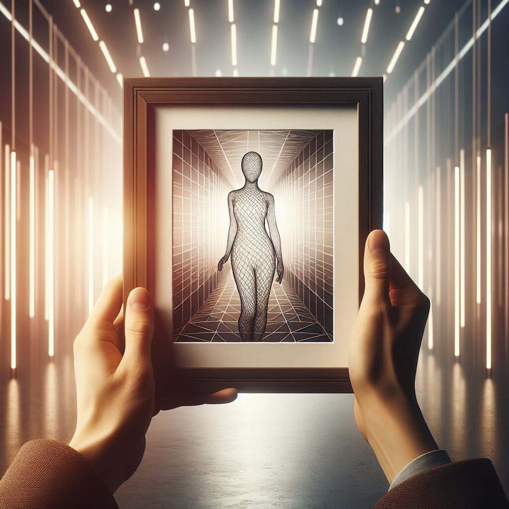 Off-Center Subject Framed by Repeating Lines Under Soft Low-Light Conditions Photography Tips: Off-center subject framed by repeating lines under soft low-light conditions.