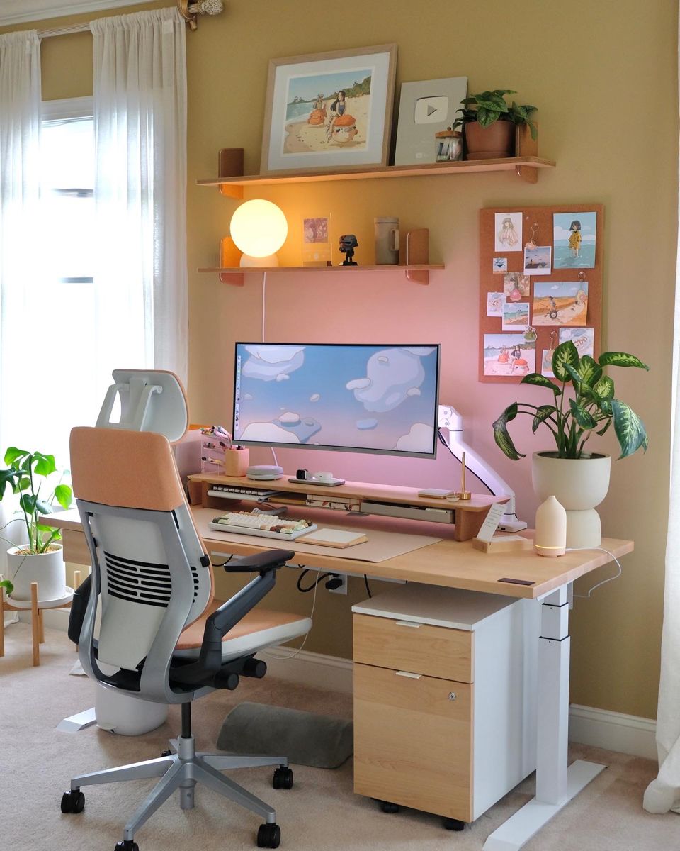 e80d5005c675fe6e30bdd886c44f4034 - may desk setup vibes 🌷 - work-from-home