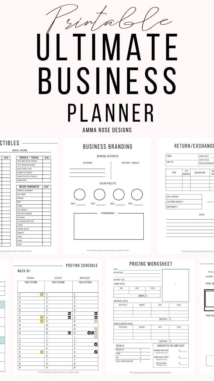 Business Planner Printable | Business Planner PDF | Business Planning | Business Planner | Business Bundle | 2023 Business | Small Business - work-from-home