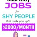 35 Stupid Simple Work At Home Data Entry Jobs for Shy People That Make Upto $2000 Monthly