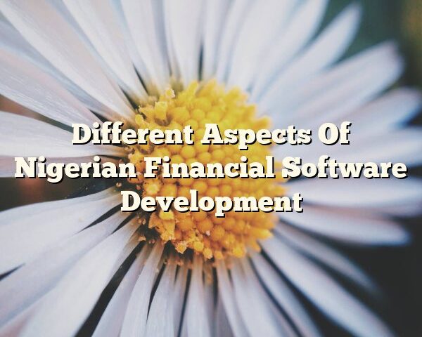 Different Aspects Of Nigerian Financial Software Development