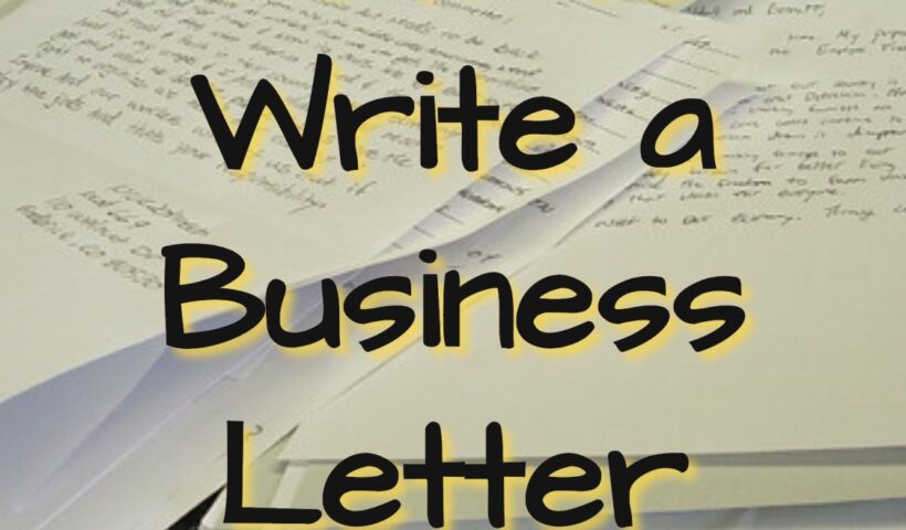 how to write a business letter