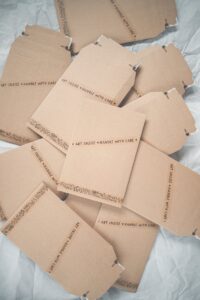 High Angle Shot of Brown Cardboard Box