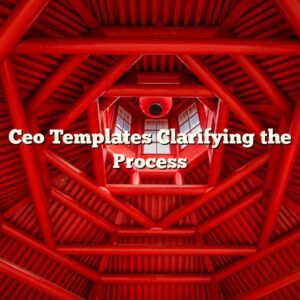 Ceo Templates Clarifying the Process