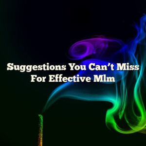 Suggestions You Can’t Miss For Effective Mlm