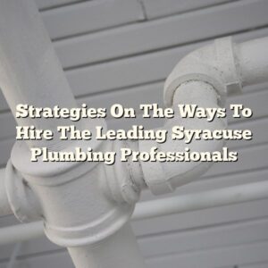 Strategies On The Ways To Hire The Leading Syracuse Plumbing Professionals