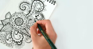 a person drawing