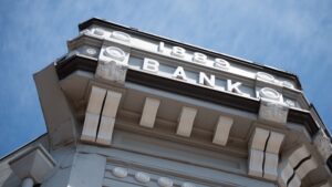 a close-up of a building - business banking