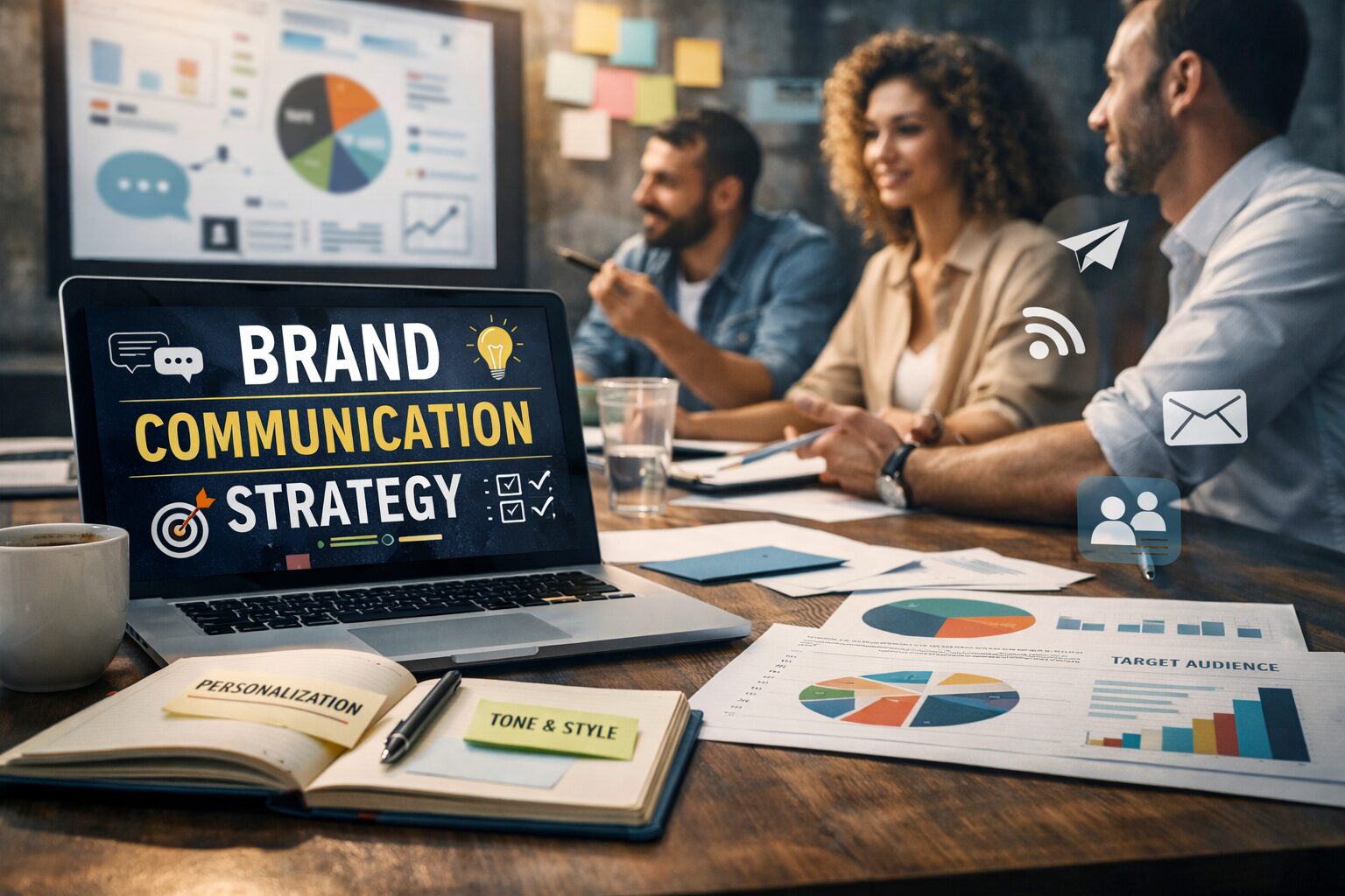 Effective brand communication strategy illustrating tone, style, and messaging