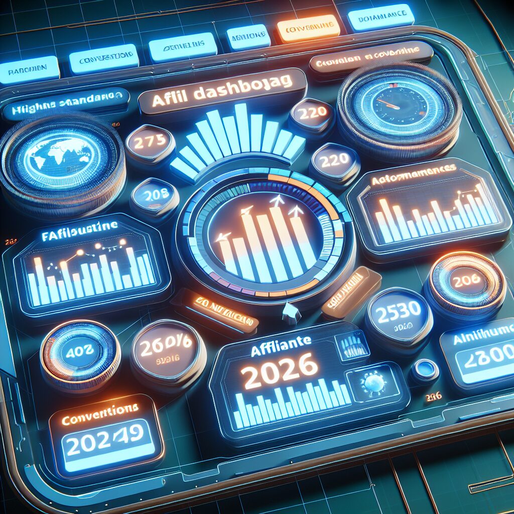 Affiliate Marketing Tips for 2026: Strategies to Enhance Performance and Revenue 1 2026 affiliate dashboard showing conversion growth metrics and key performance trends for affiliate marketing tips.