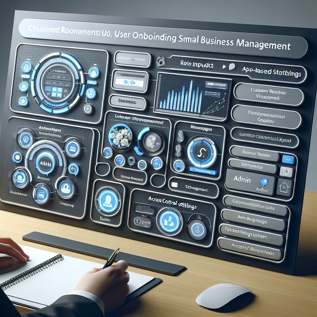 CRM User Onboarding Dashboard with Role-Based Access Settings CRM user onboarding dashboard showing role-based access settings for small business management. Best CRM for Small Business.