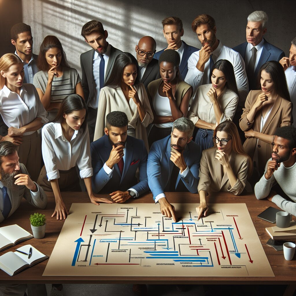 Entrepreneurial Leaders Mapping Vision and Strategic Priorities Entrepreneurial leaders mapping vision and strategic priorities during a leadership development session.