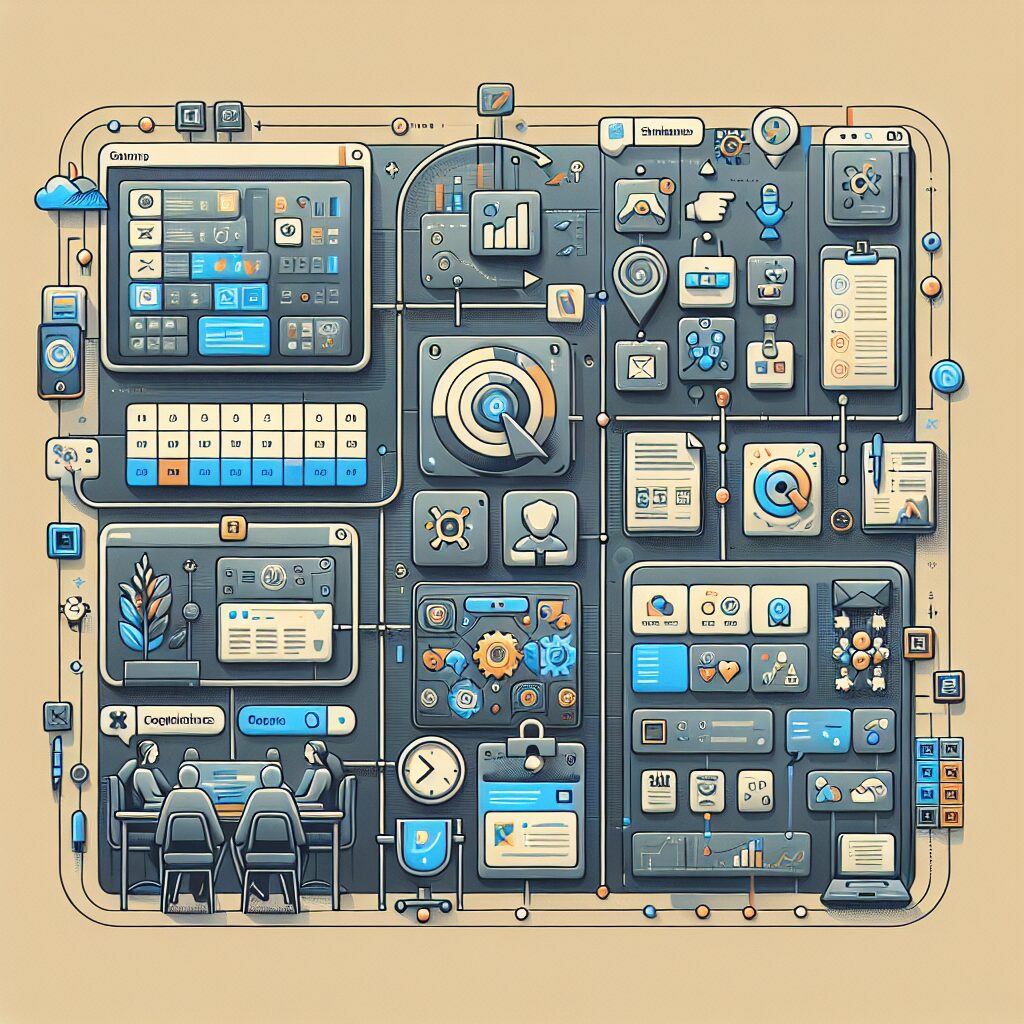 Unified remote work dashboard displaying team chat, shared files, task board, and scheduling calendar for digital collaboration. digital tools for remote teams