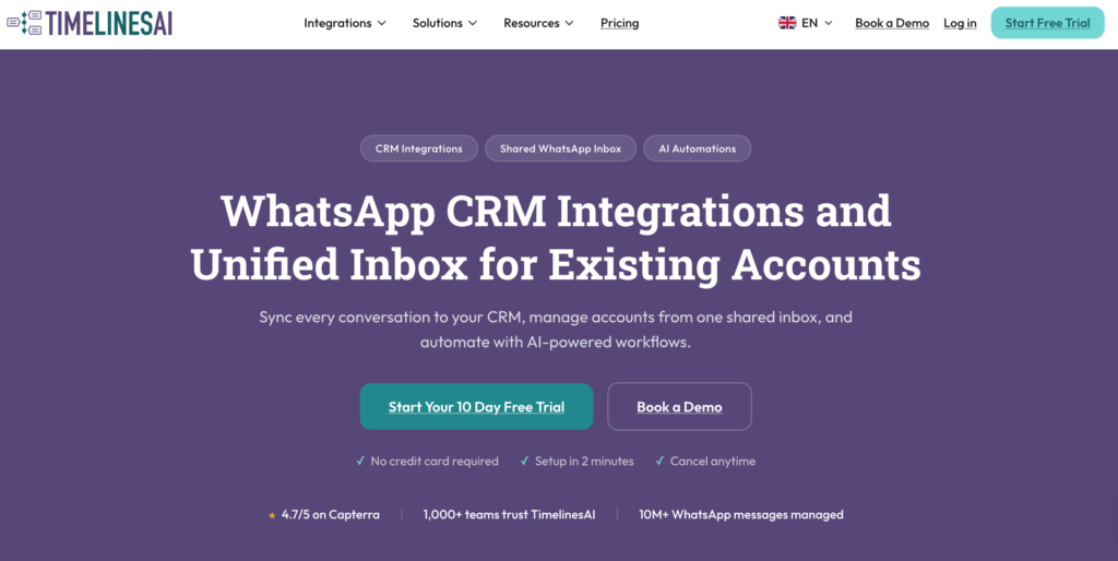 TimelinesAI Review: WhatsApp management and automation tool