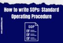 how to write SOPs