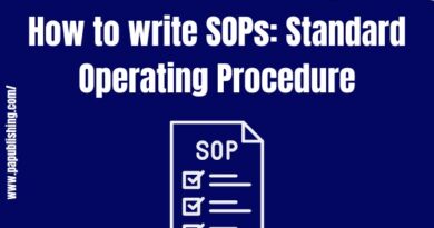 how to write SOPs