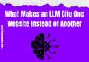 What Makes an LLM Cite One Website Instead of Another